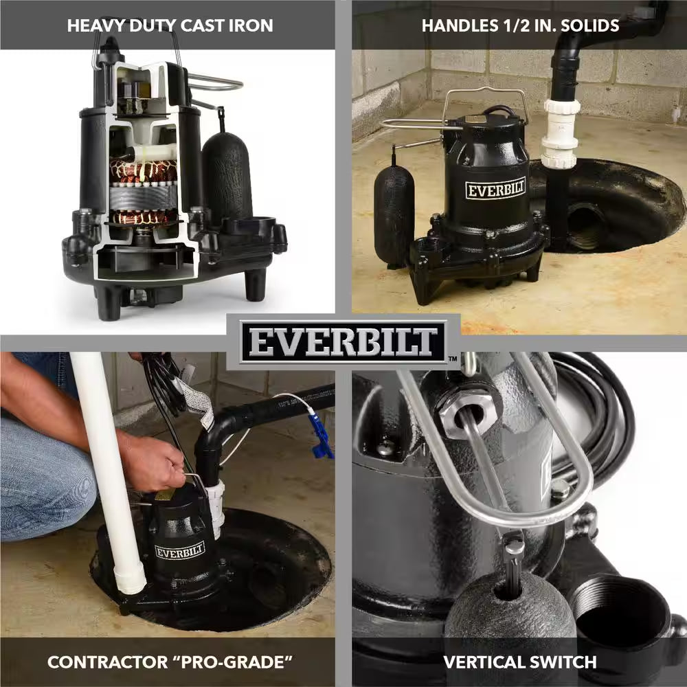3/4 HP Pro Snap Action Submersible Sump Pump