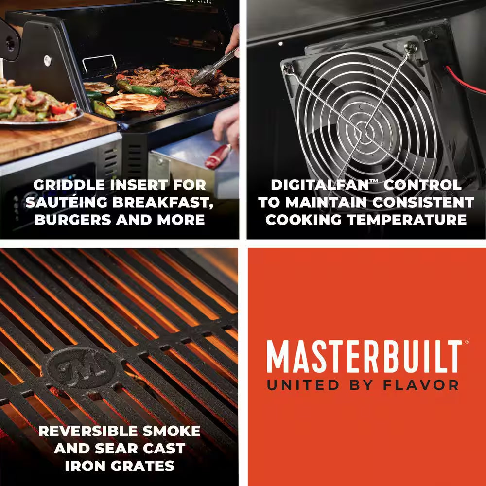 Gravity Series 800 Digital Wifi Charcoal Grill, Griddle and Smoker in Black