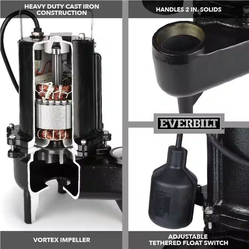 3/4 HP Sewage Ejector Pump