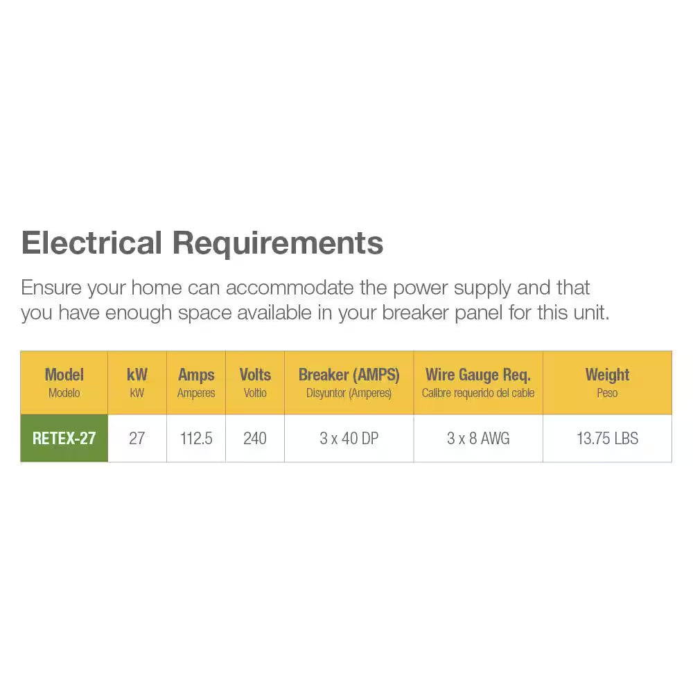 Performance 27 Kw 5.27 GPM 240-Volt Self-Modulating Electric Tankless Water Heater