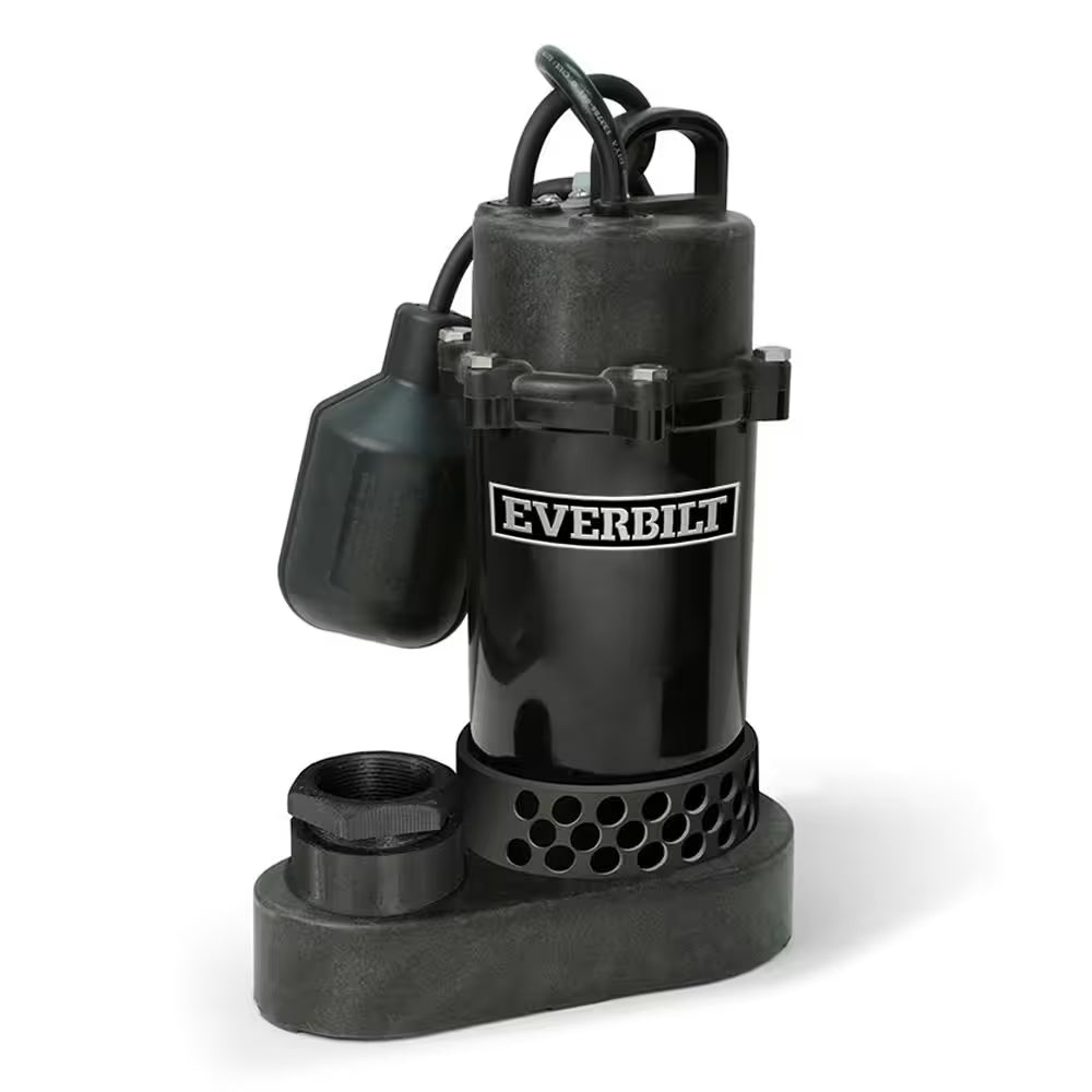1/2 HP Aluminum Submersible Sump Pump Tether Switch