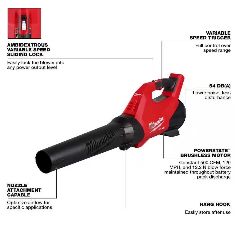 M18 FUEL 120 MPH 500 CFM 18V Lithium-Ion Brushless Cordless Handheld Blower (Tool-Only)