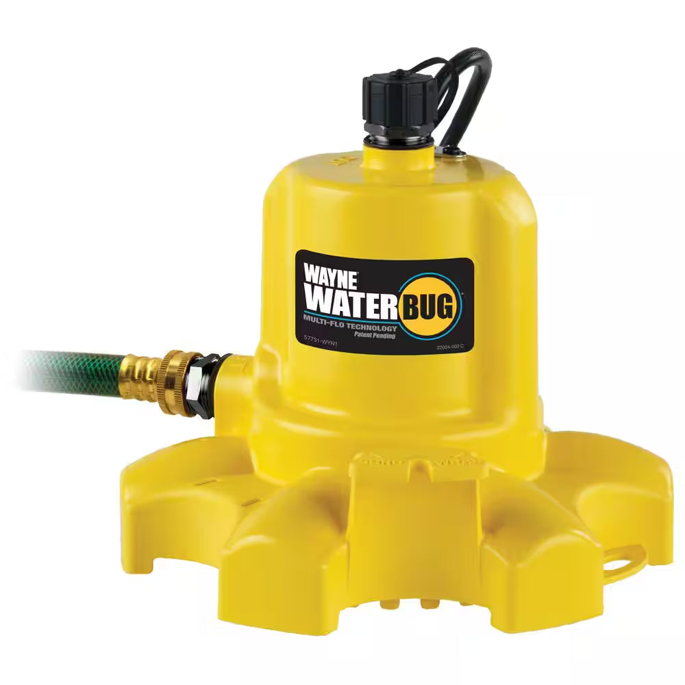 1/6 HP Waterbug Submersible Utility Pump with Multi-Flo Technology
