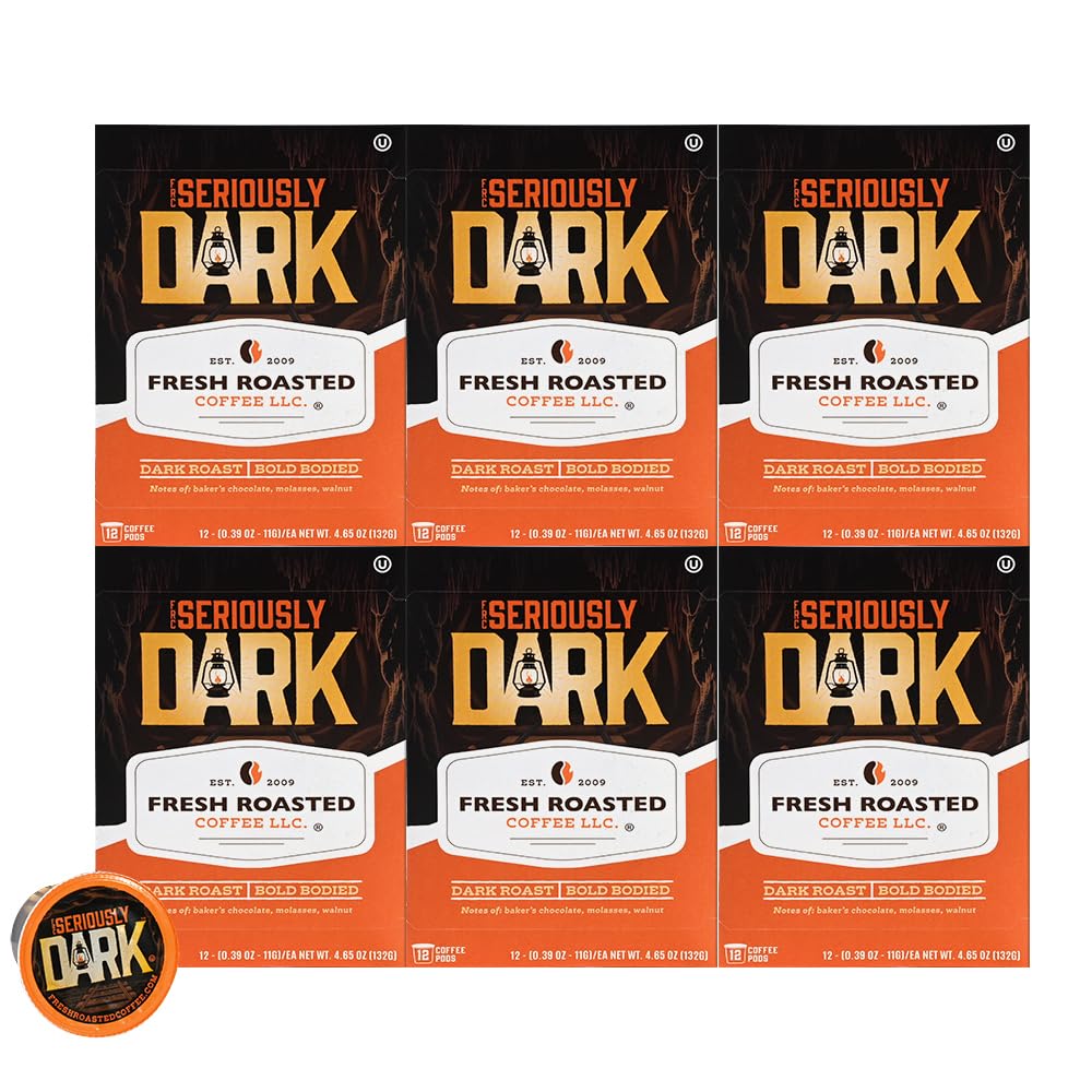 Fresh Roasted Coffee, Italian Roast, Dark, 96 Pods for K Cup Brewers