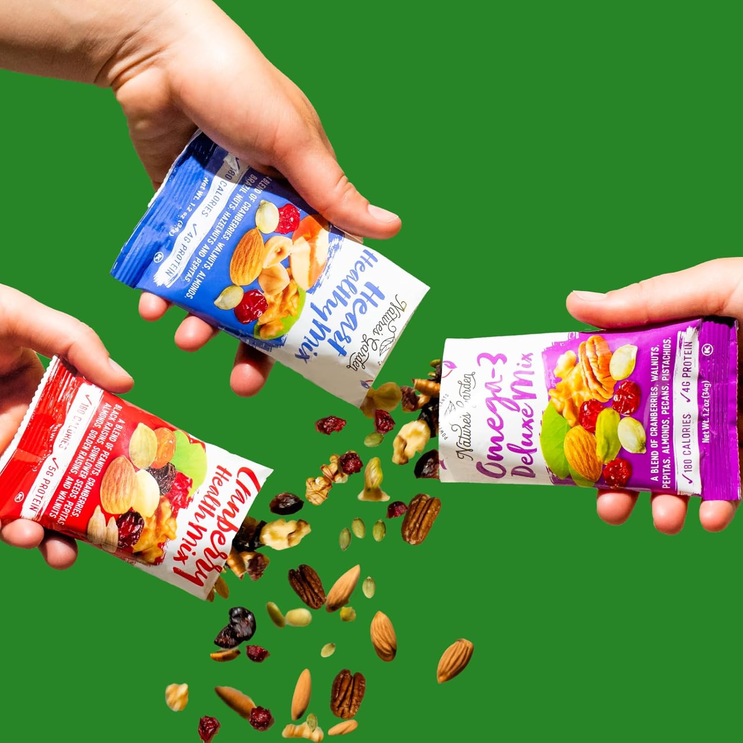 Nature's Garden Healthy Trail Mix Snack Pack - | Premium Nuts and Seeds | Delicious Healthy Trail Mix Snack - Food Allergy Free, 48 individual bags Net wt 57.6 0z