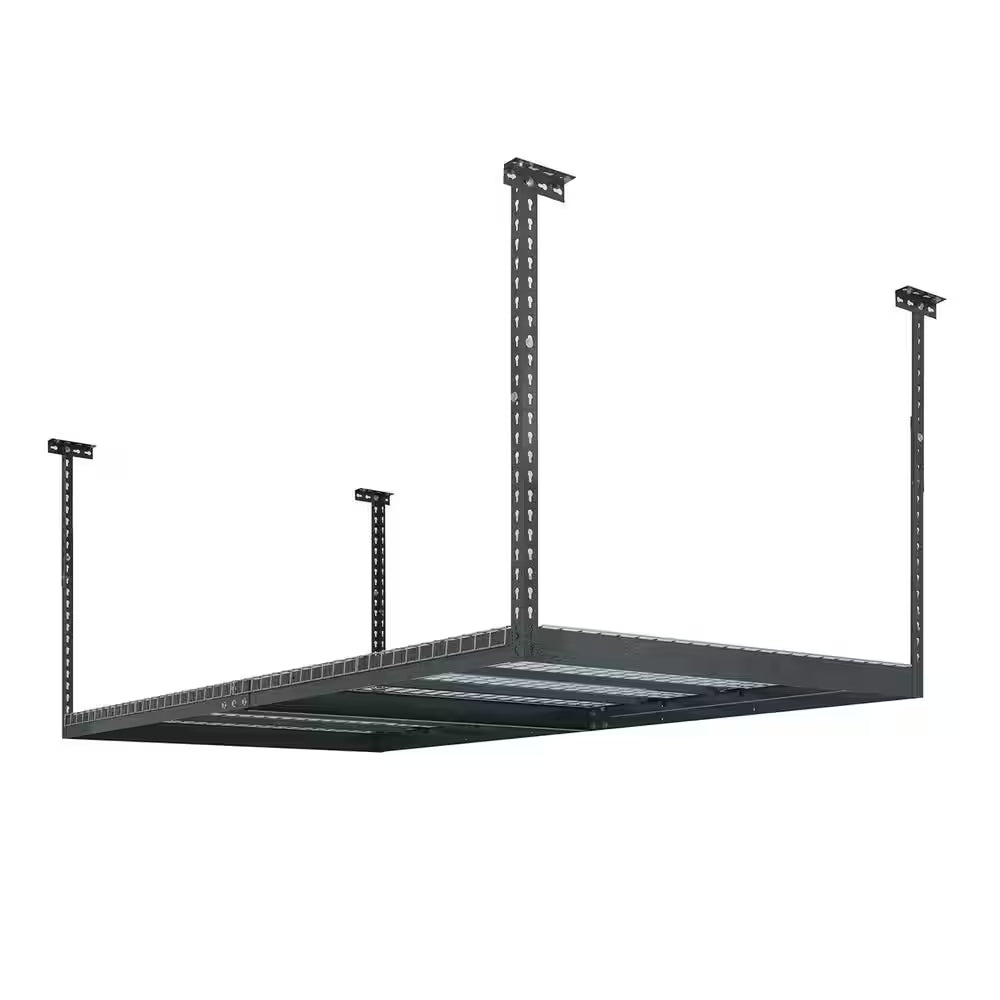 Versarac Gray Adjustable Steel Overhead Garage Storage Rack (48 in W X 96 in D)