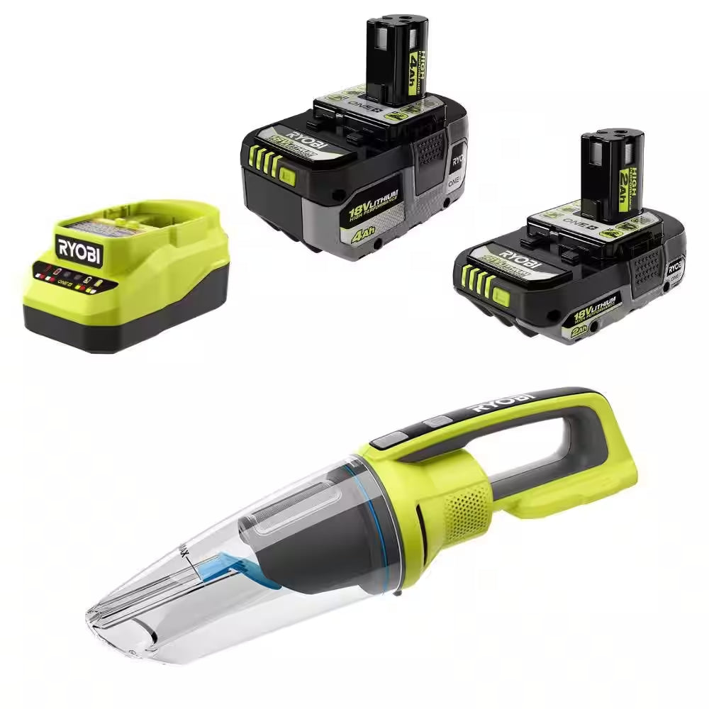 ONE+ 18V HIGH PERFORMANCE Kit W/ 4.0 Ah Battery, 2.0 Ah Battery, Charger, & FREE ONE+ Cordless Wet/Dry Hand Vacuum