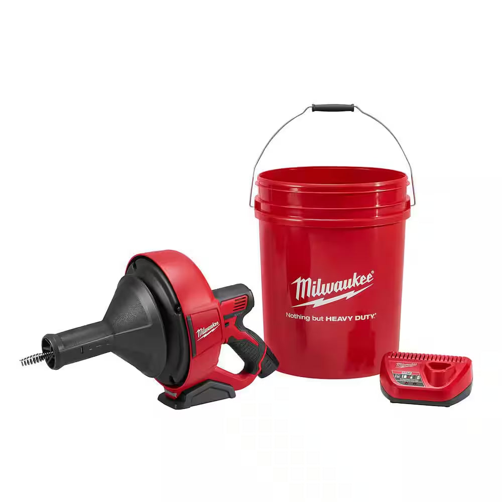 M12 12V Lithium-Ion Cordless Auger Snake Drain Cleaning Kit M12 with 2.0Ah Battery