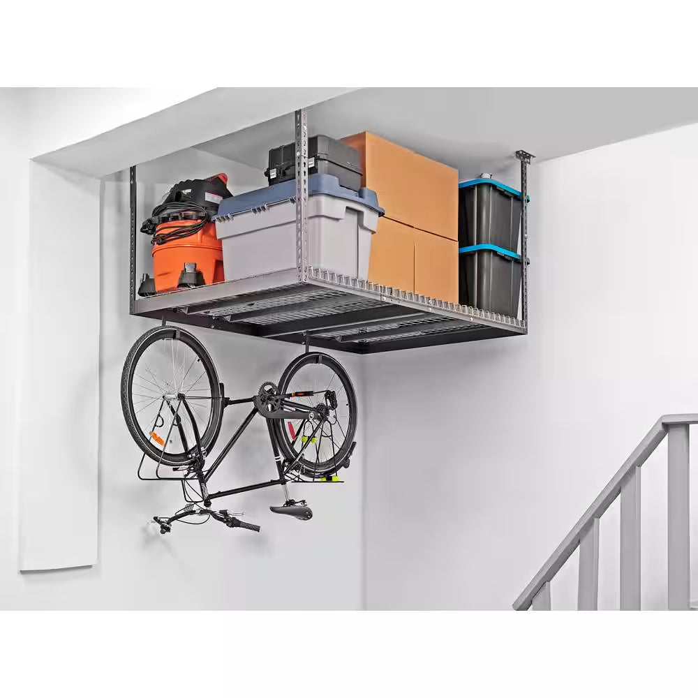 Versarac Gray Adjustable Steel Overhead Garage Storage Rack (48 in W X 96 in D)