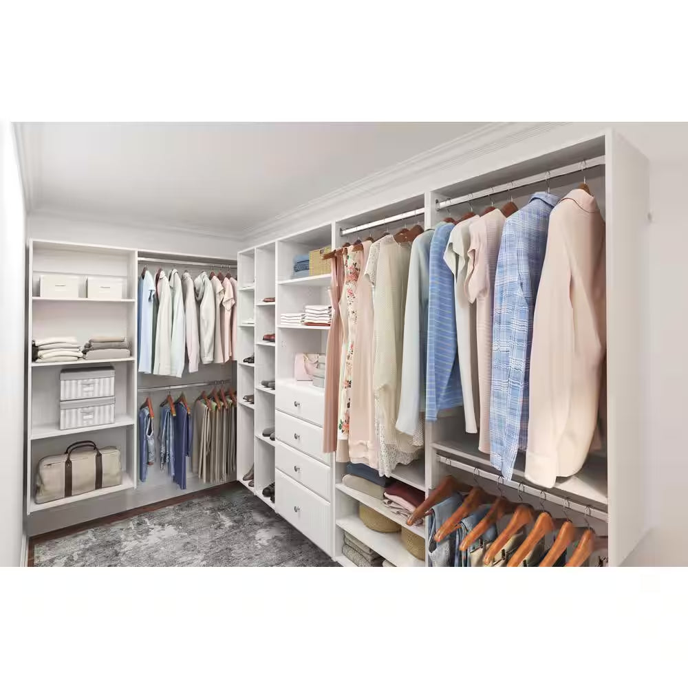 Select 25 In. W Classic White Wood Closet Tower