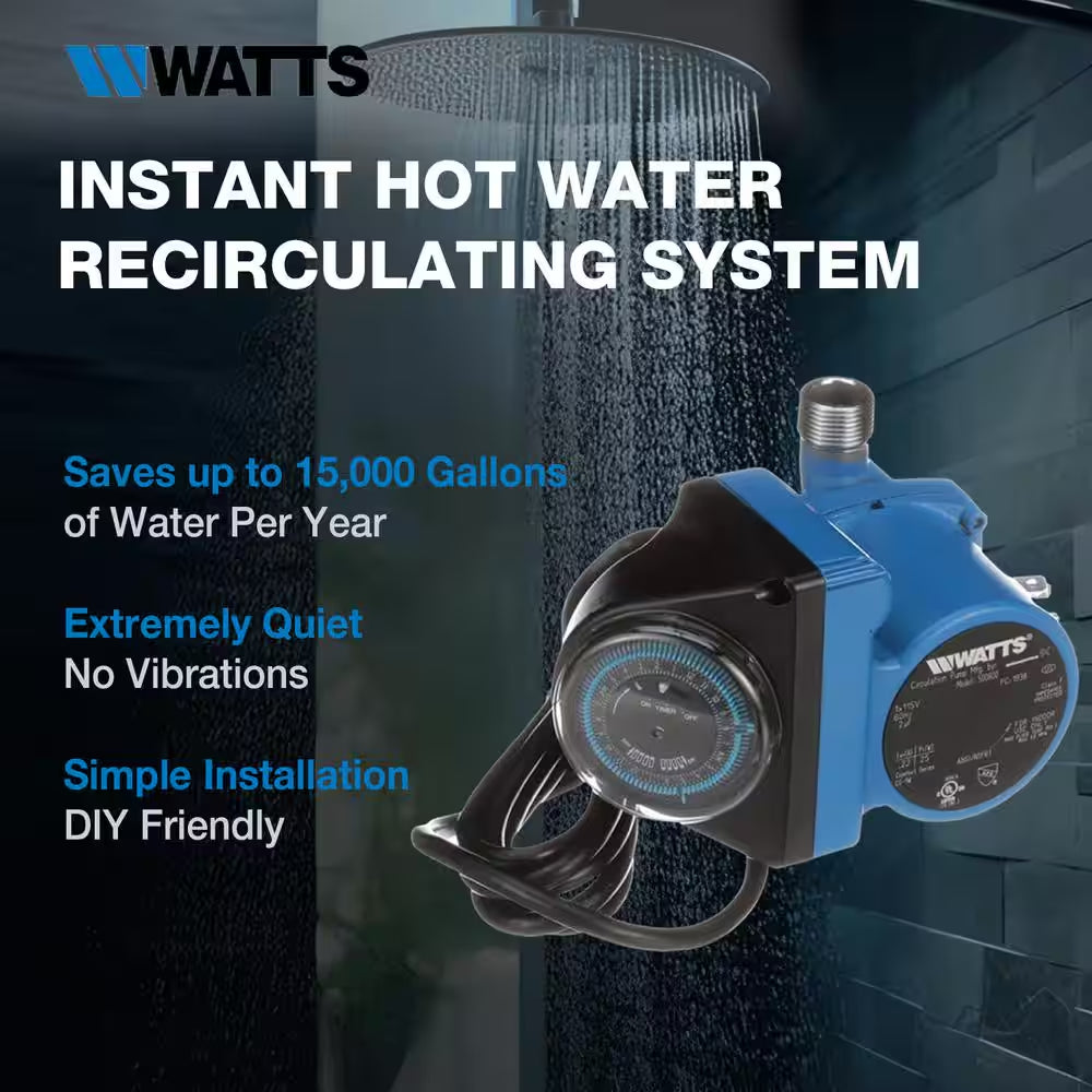 Hot Water Recirculation System, Heat H2O, 24 Hr Programmable Timer