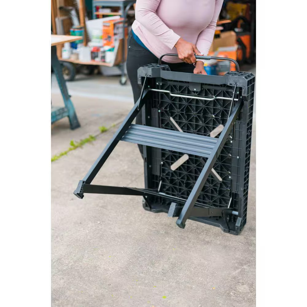 33 In. H Plastic Folding Portable Sawhorse Workbench