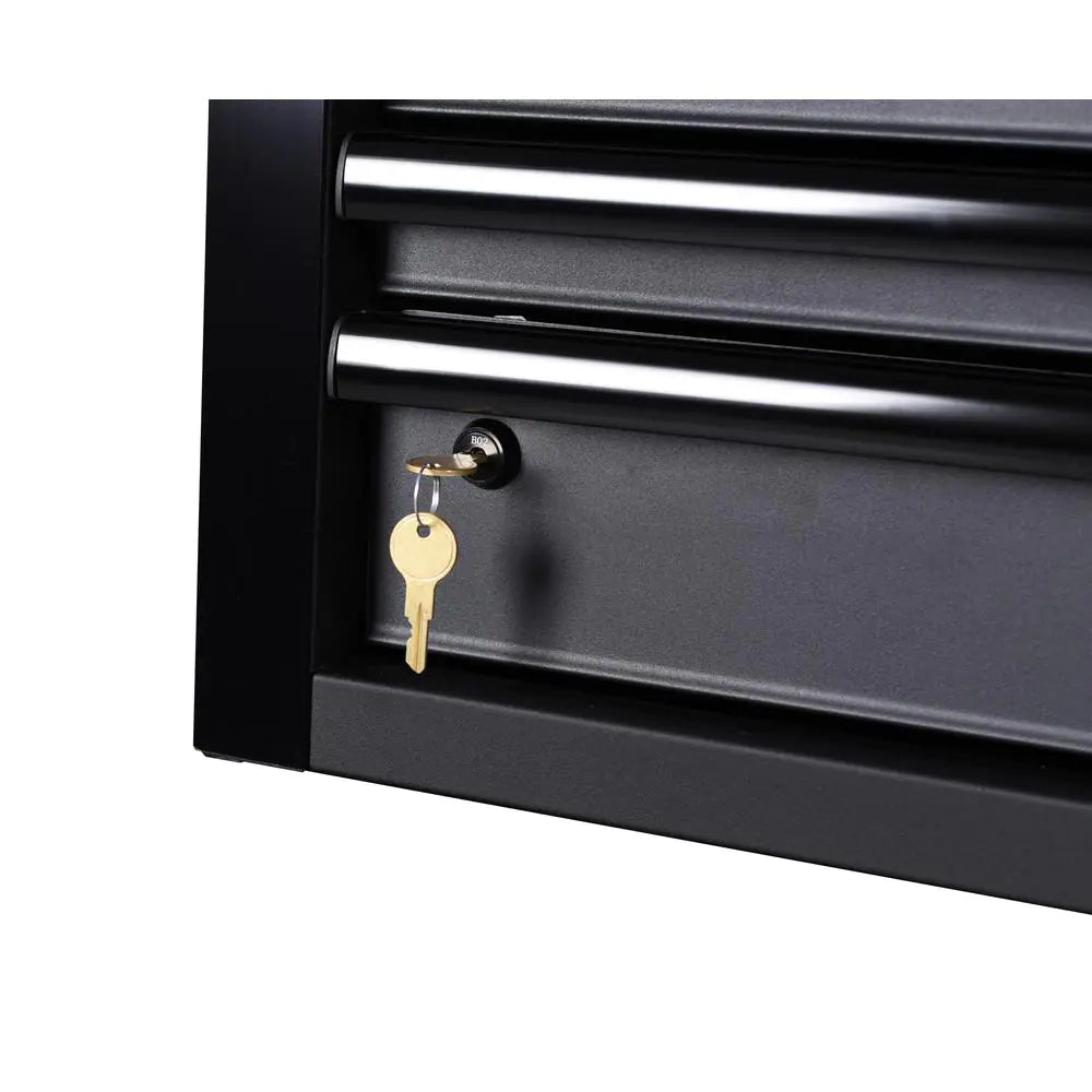Tool Storage 52 In. W X 20 In. D Heavy Duty Rolling Tool Chest Combo in Matte Black