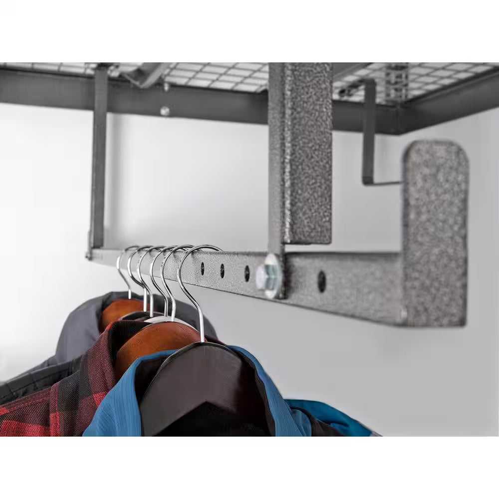 Versarac Gray Adjustable Steel Overhead Garage Storage Rack (48 in W X 96 in D)