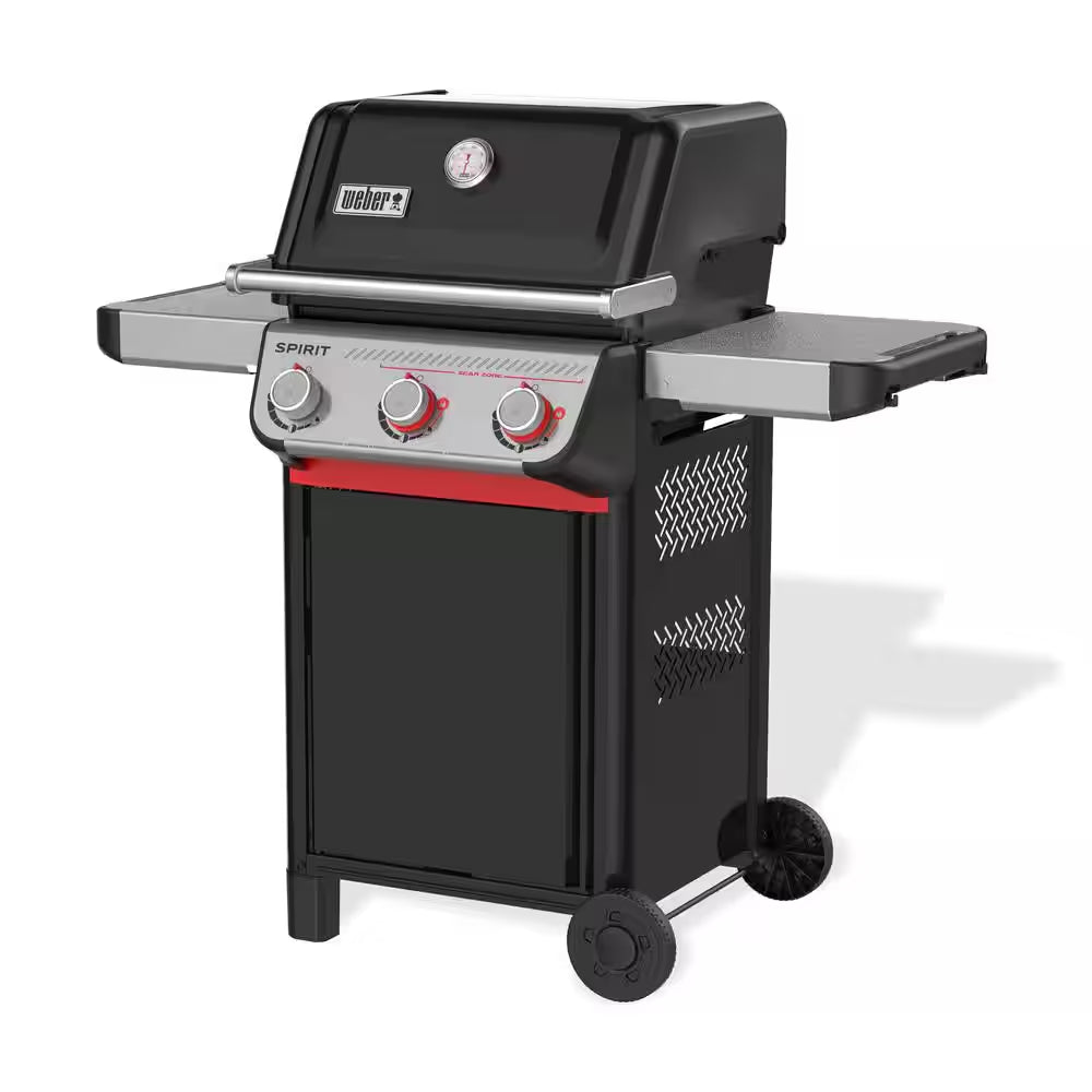 Spirit E-325 3-Burner Propane Gas Grill in Black with Powerful Boost Burners