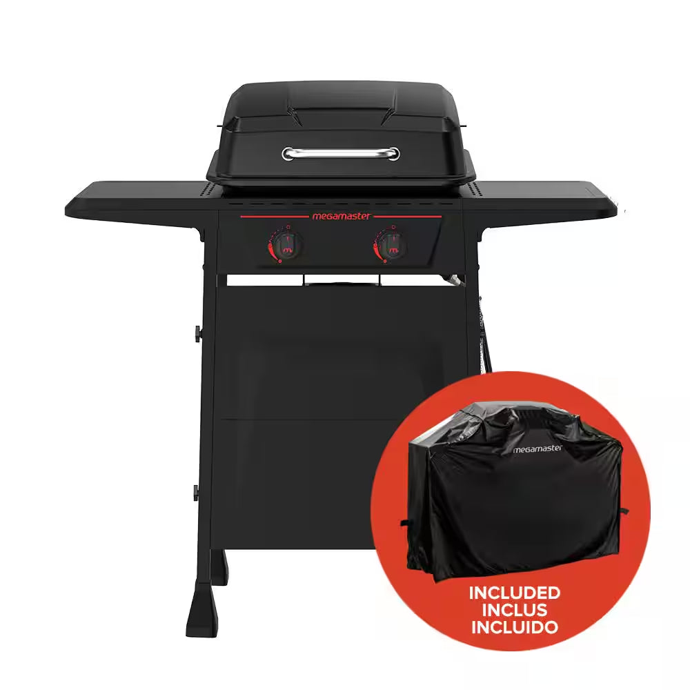 2-Burner Propane Gas Grill in Black