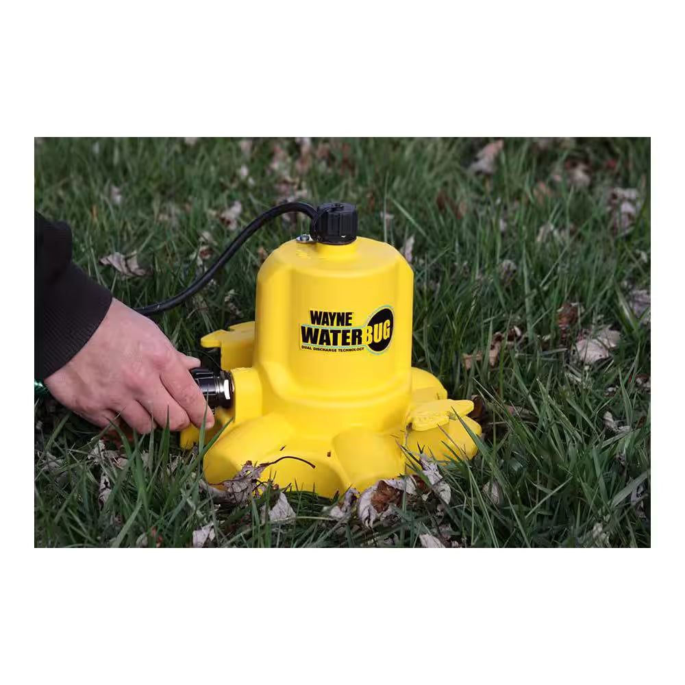 1/6 HP Waterbug Submersible Utility Pump with Multi-Flo Technology