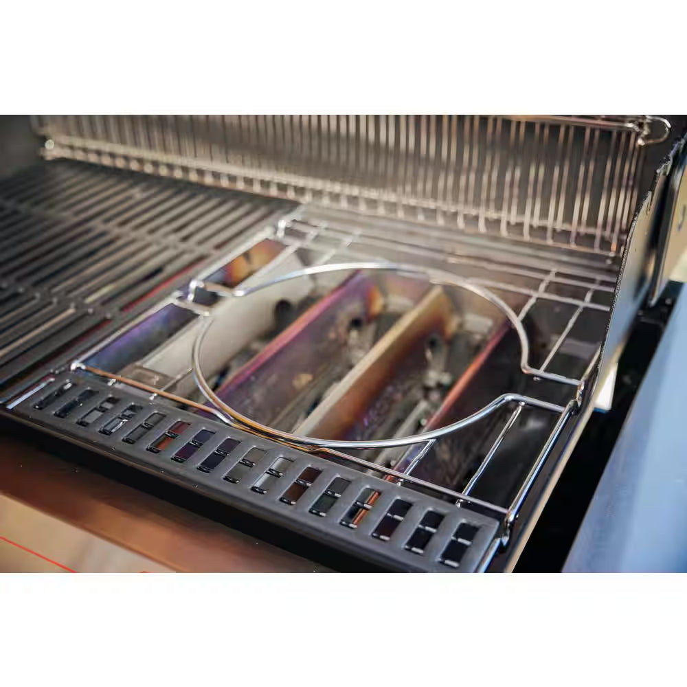 Genesis E-435 4-Burner Natural Gas Grill in Black with Side Burner