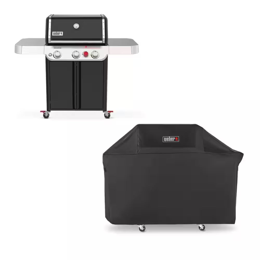 Genesis E-325 3-Burner Liquid Propane Gas Grill in Black with Large Sear Zone