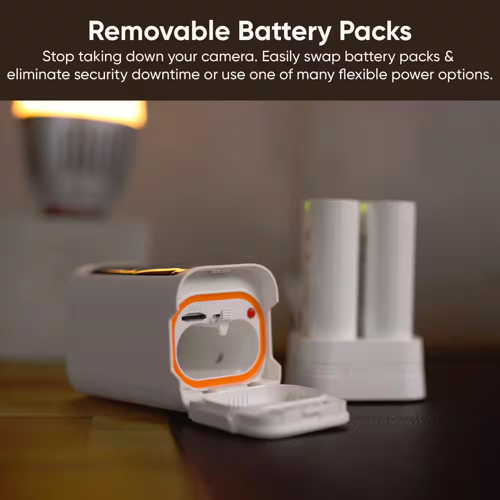 Battery Cam Pro 2-Pack, Wireless Indoor/Outdoor Home Security Camera, 2K HD Color Night Vision and Built-In Spotlight
