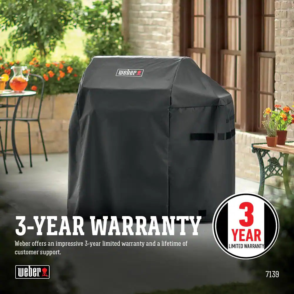 Spirit SB-E-425 4-Burner Natural Gas Grill in Black with Sear Zone,  Works Compatibility, and Grill Cover