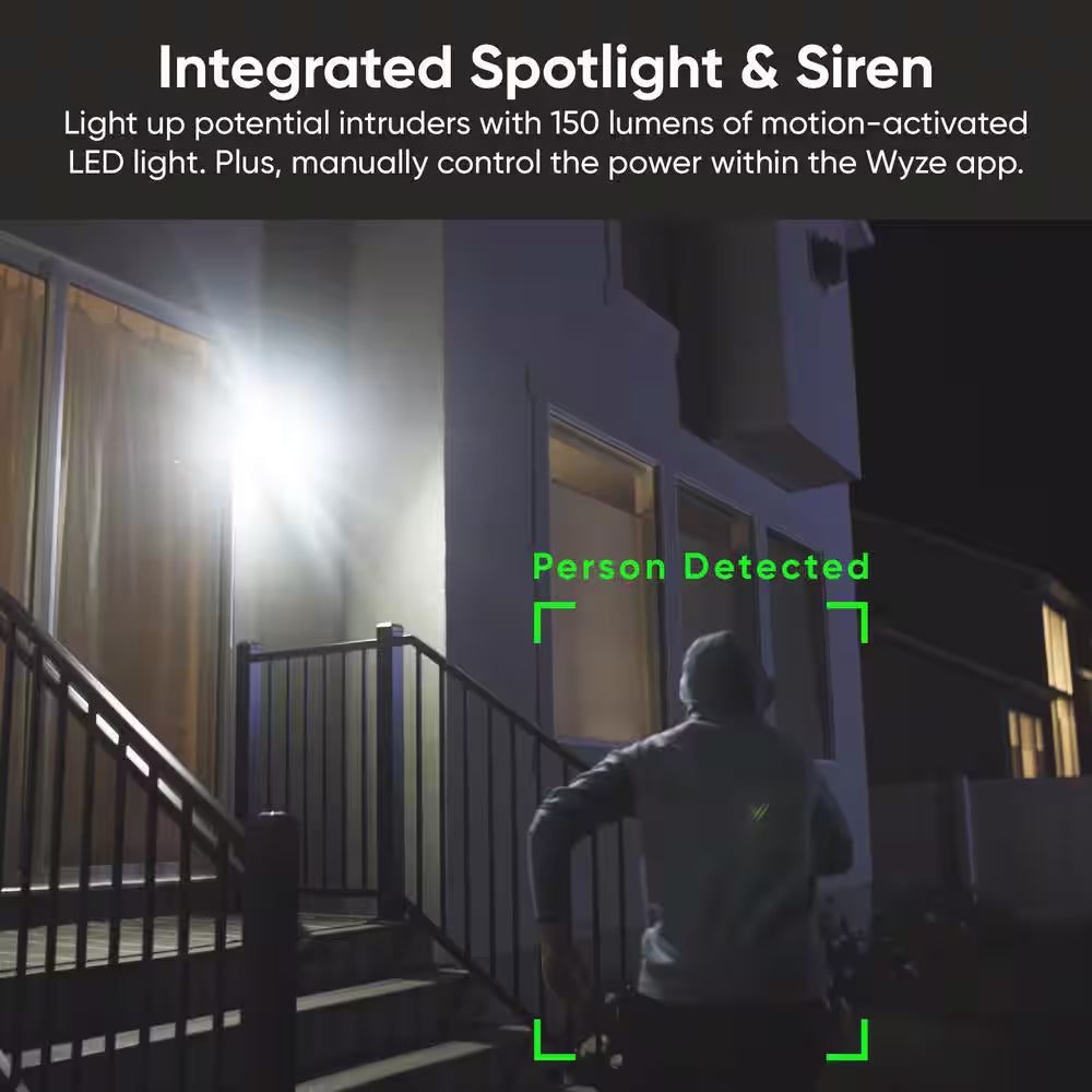 Battery Cam Pro 2-Pack, Wireless Indoor/Outdoor Home Security Camera, 2K HD Color Night Vision and Built-In Spotlight