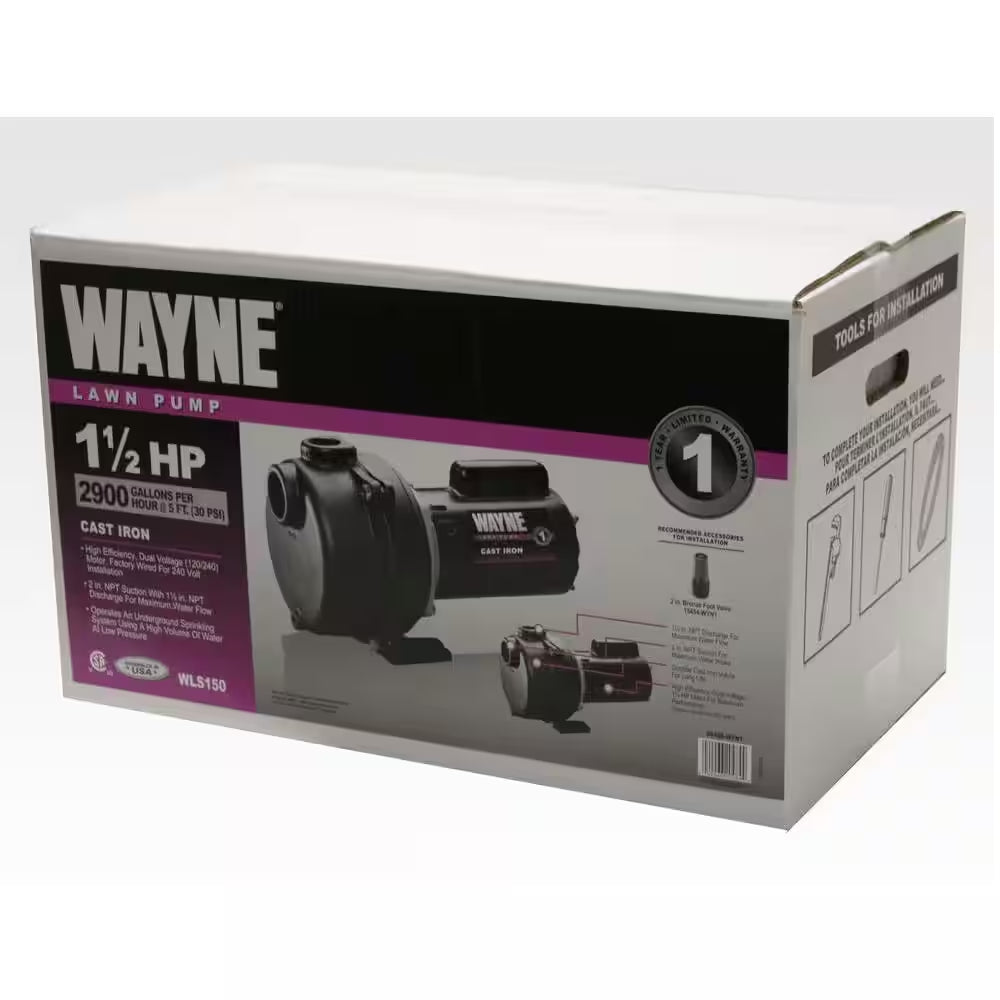 1-1/2 HP Cast Iron Quick-Prime Lawn-Sprinkler Pump