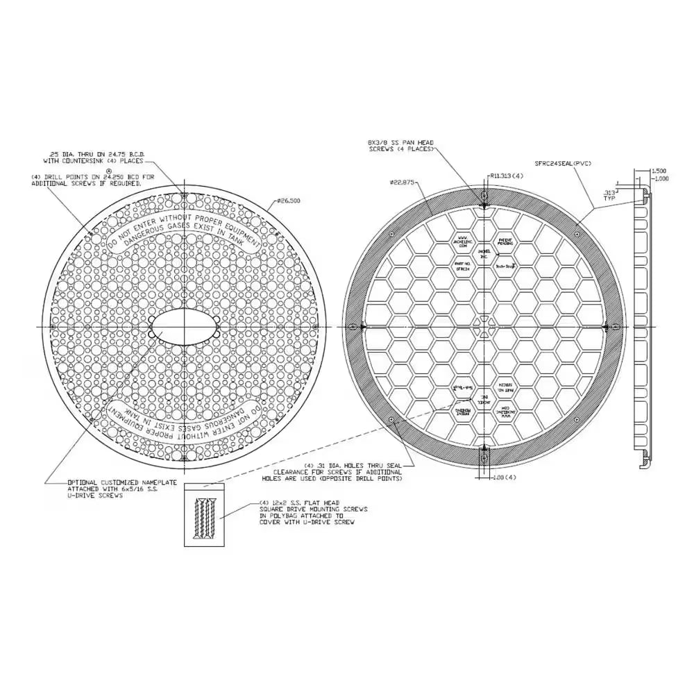 24 In. Septic Tank Riser Cover