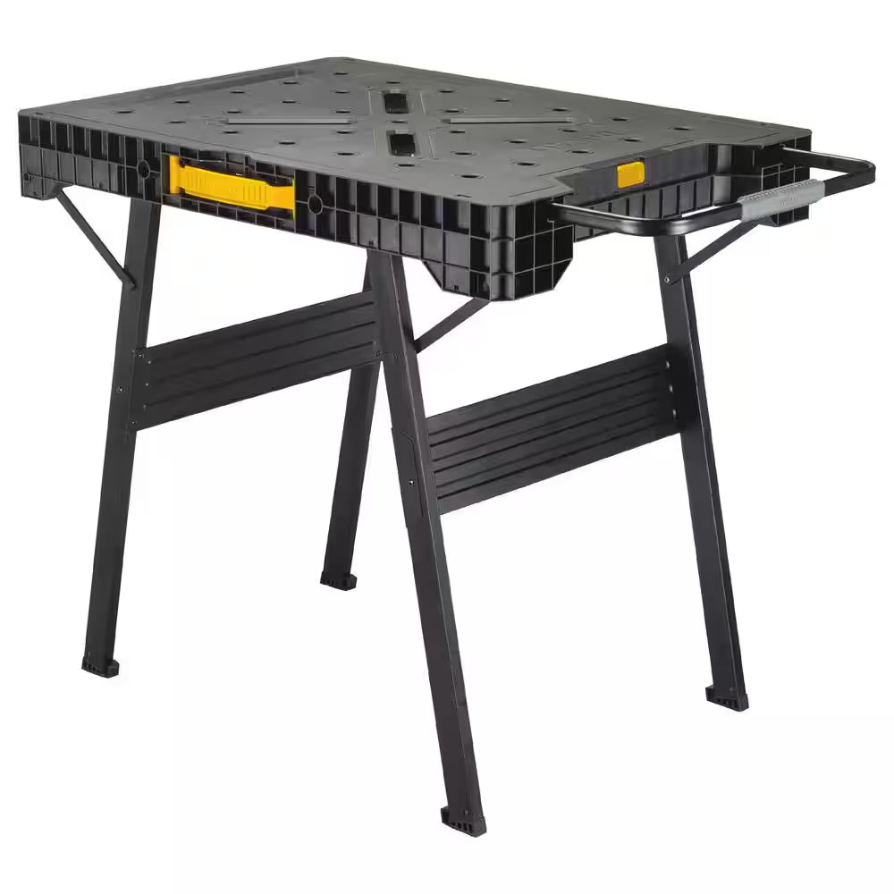 33 In. H Plastic Folding Portable Sawhorse Workbench