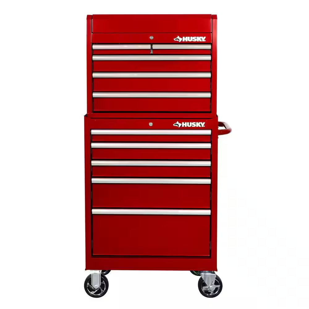 Tool Storage 27 In. W X 18 In. D Standard Duty Red Rolling Tool Chest Combo