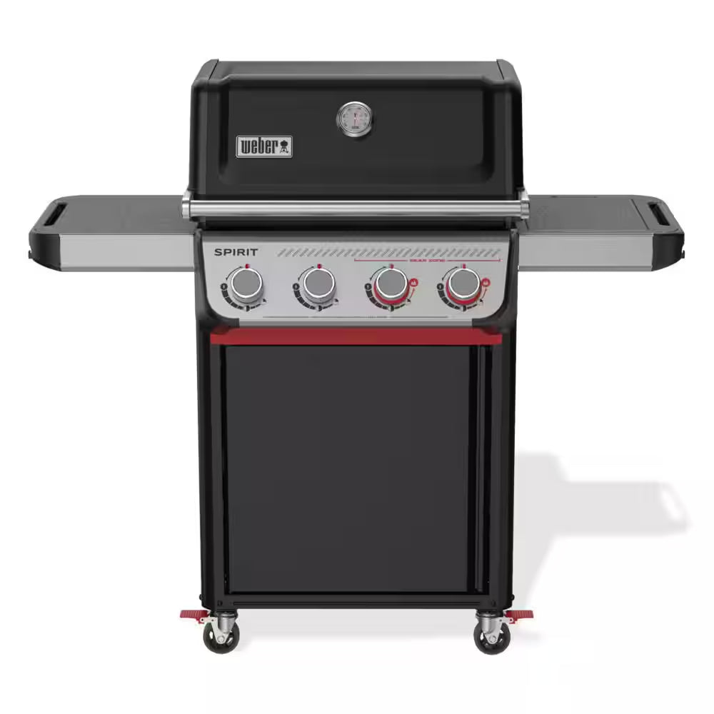 Spirit E-425 4-Burner Liquid Propane Gas Grill in Titanium with Premium Grill Cover