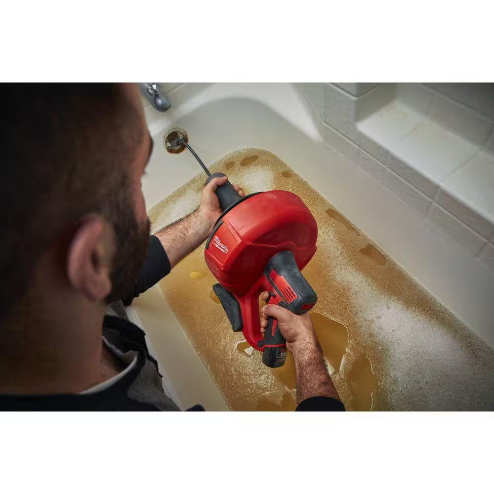 M12 12V Lithium-Ion Cordless Auger Snake Drain Cleaning Kit M12 with 2.0Ah Battery