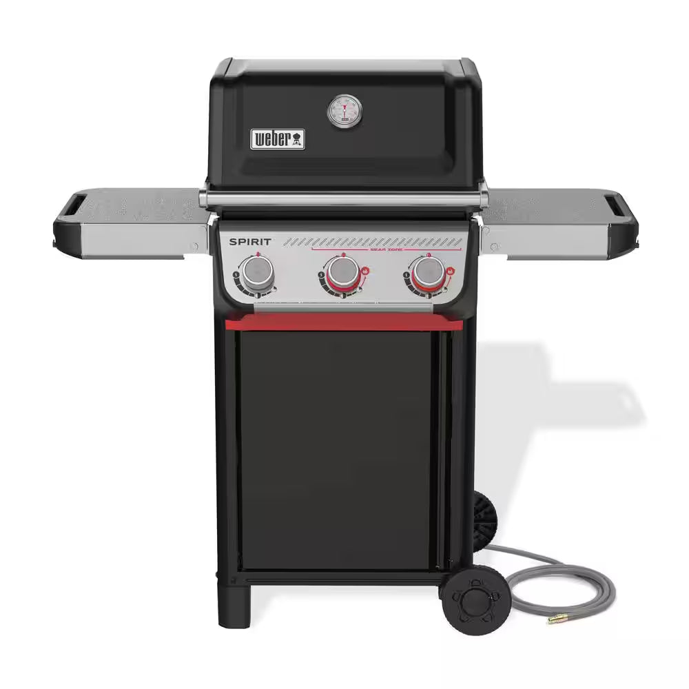 Spirit E-325 3-Burner Natural Gas Grill in Black with Powerful Boost Burners