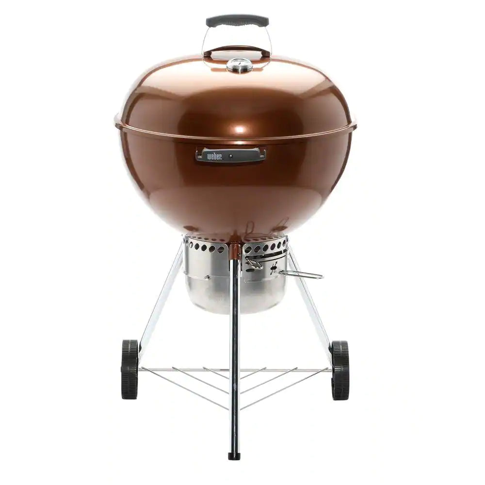 Original Kettle Premium 22 In. Charcoal Grill in Black with Built-In Thermometer with Premium Grill Cover