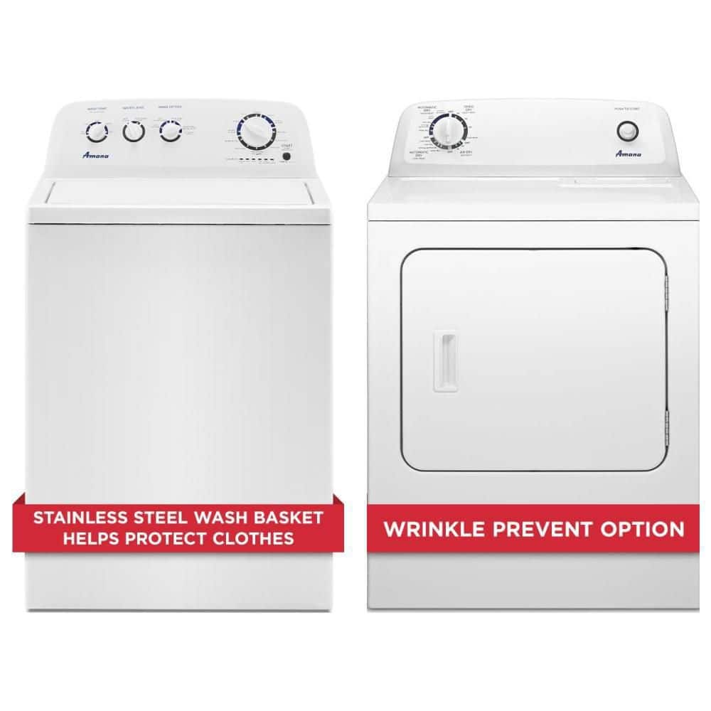 Amana 3.8 cu. ft. Top Load Washer and 6.5 cu.ft. Dryer Set
