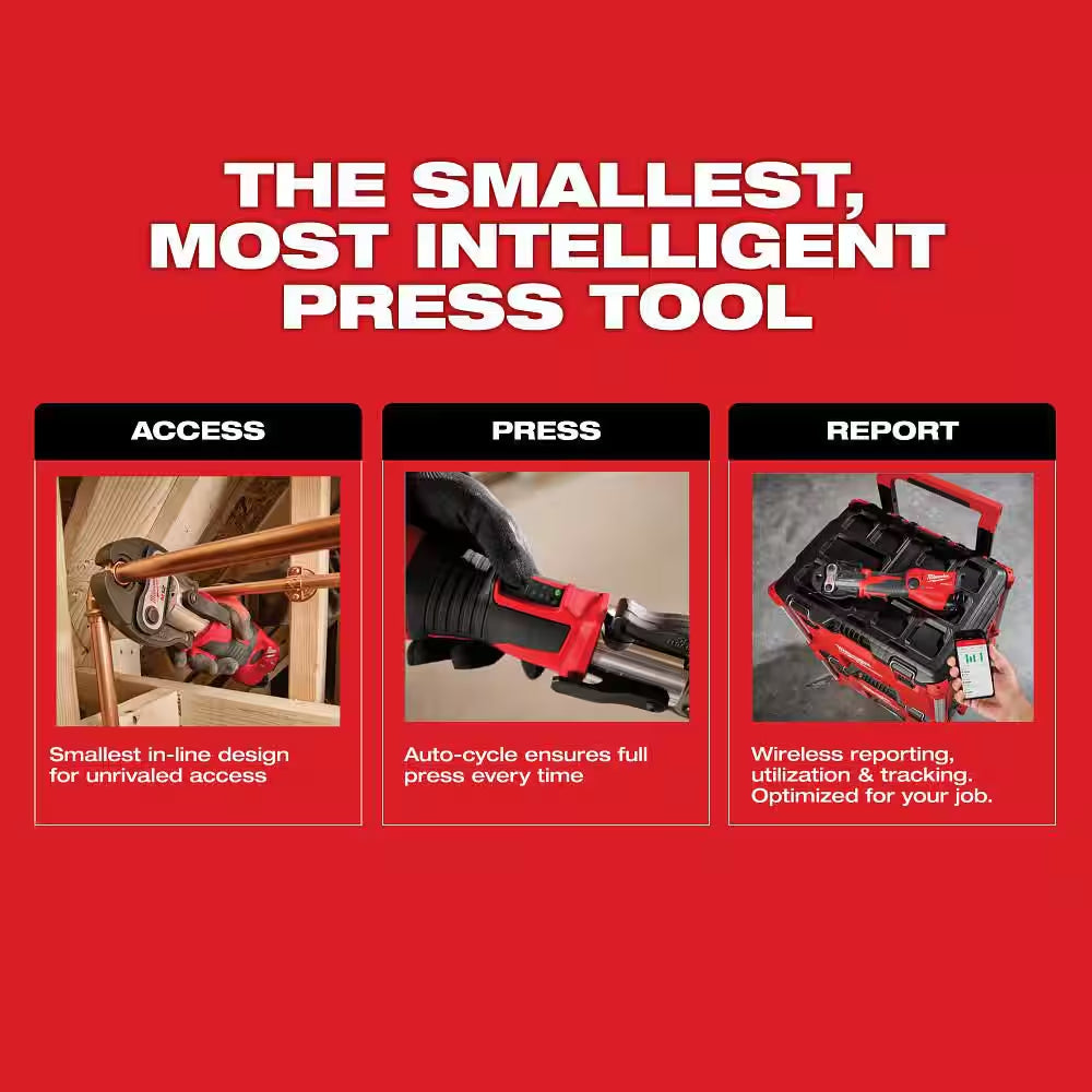 M12 12-Volt Lithium-Ion FORCE LOGIC Press Tool Kit W/ CTS Copper Jaws W/ ONE-KEY