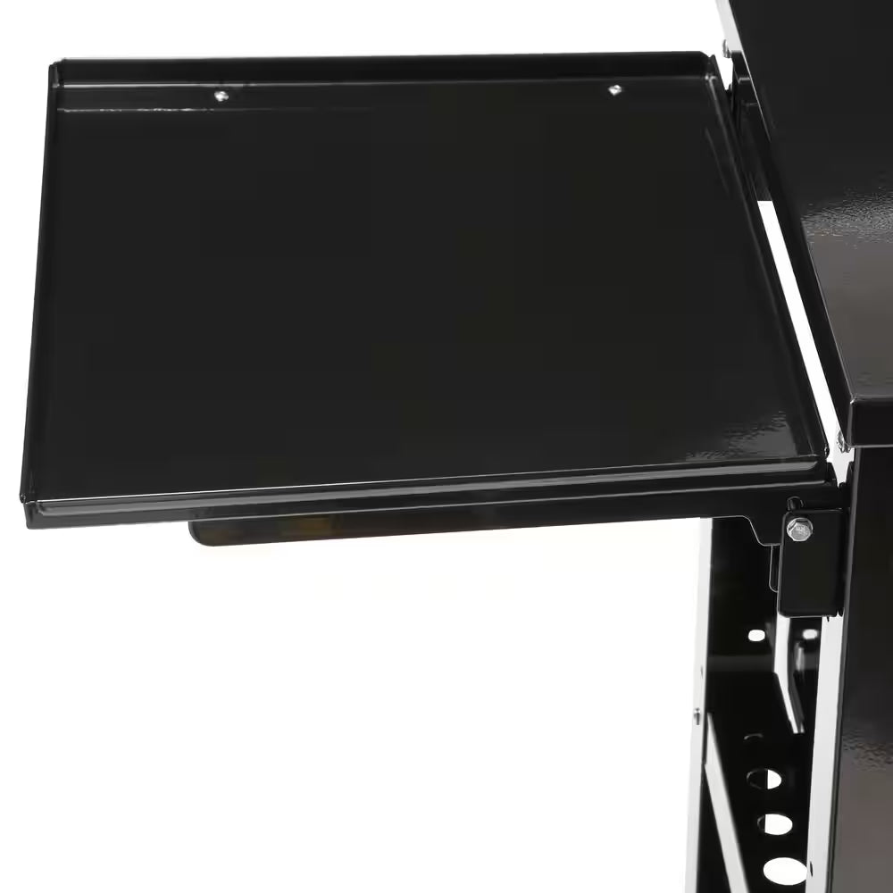 Tool Storage 33 In. W Mechanics Cart with Extended Side Table and Bottle Tray