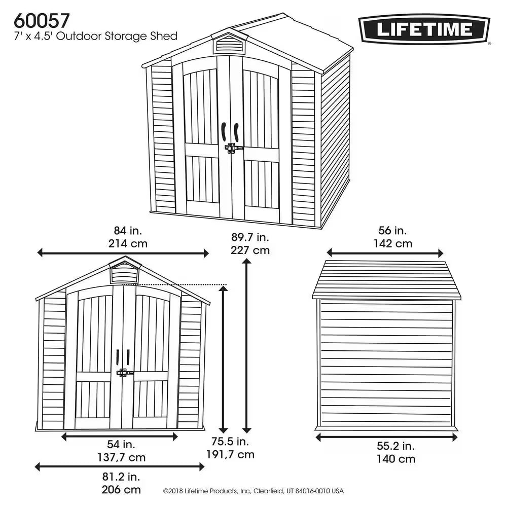 7 Ft. X 4.5 Ft. Resin Storage Shed