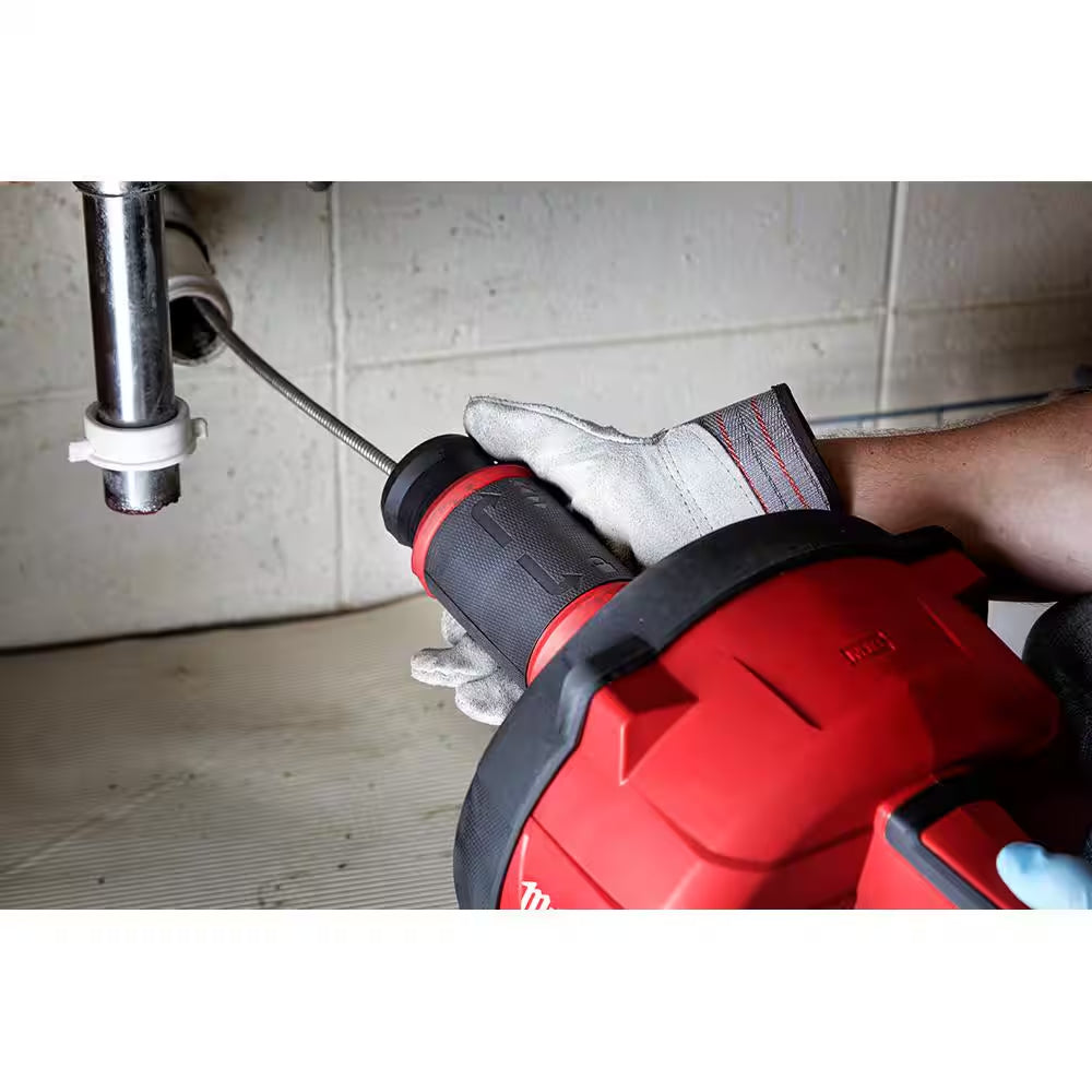 M18 FUEL 18-Volt Lithium-Ion Cordless Drain Cleaning Snake Auger with 5/16 in Cable and Trap Snake 25 Ft. Auger (2-Tool)