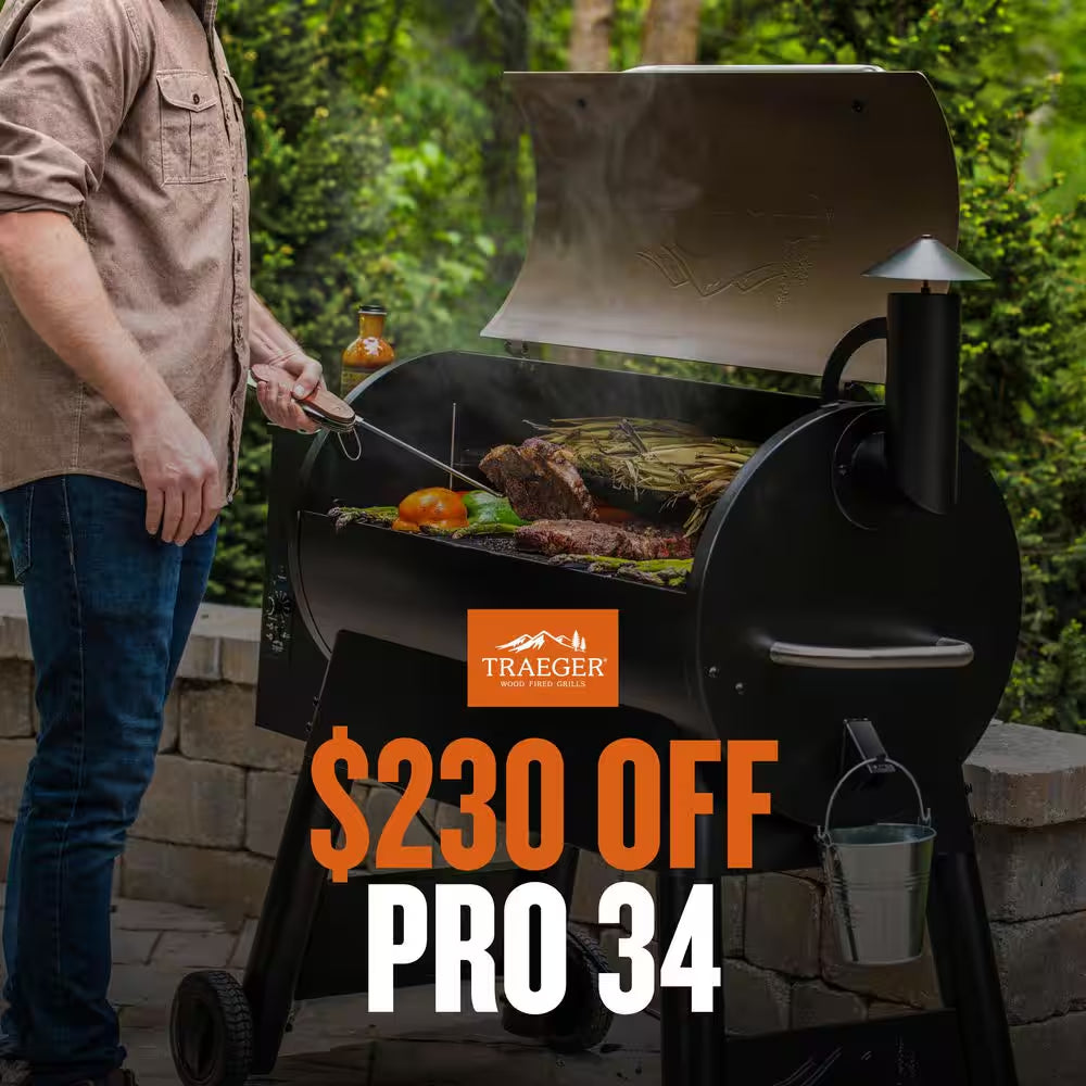 Pro Series 34-Pellet Grill and Smoker in Bronze