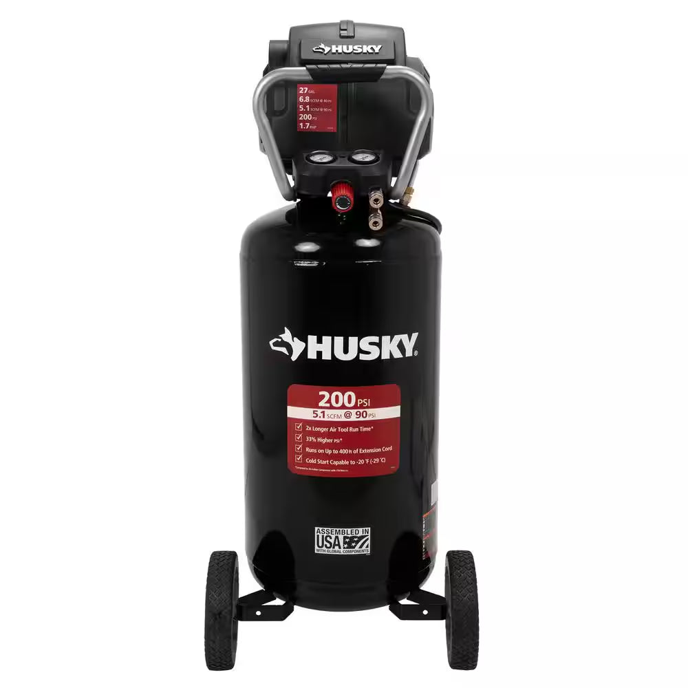 20 Gal. 200 PSI Oil Free Portable Vertical Electric Air Compressor