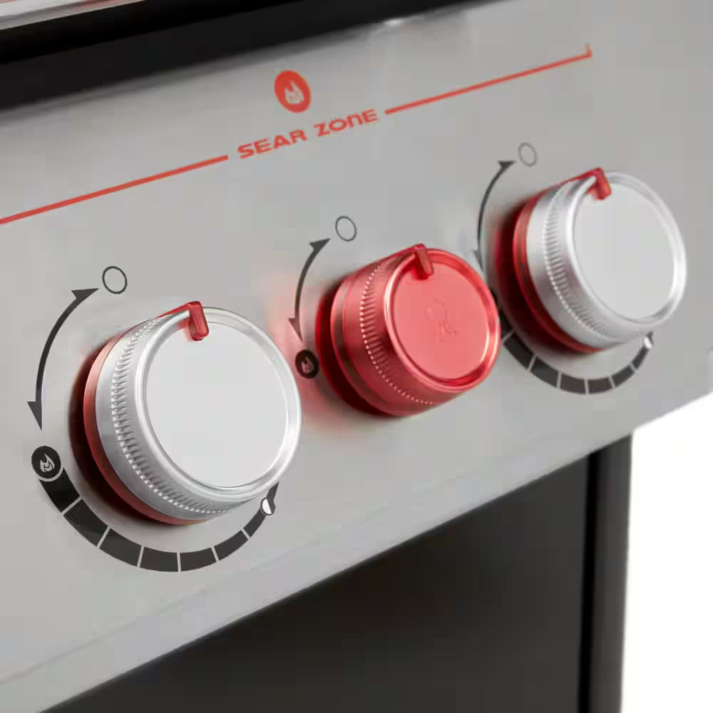 Genesis E-435 4-Burner Natural Gas Grill in Black with Side Burner