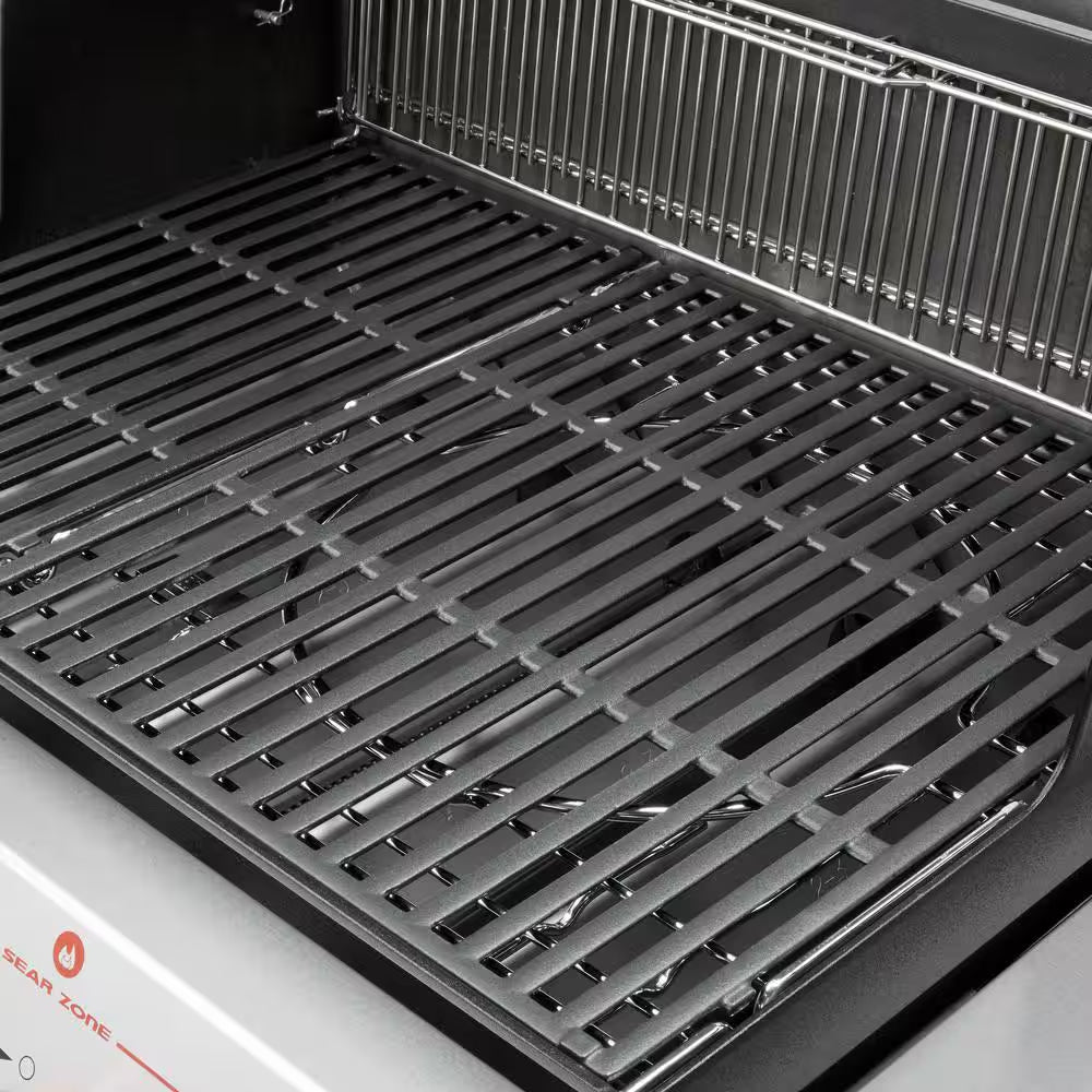 Genesis E-435 4-Burner Natural Gas Grill in Black with Side Burner