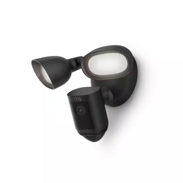 Floodlight Cam Pro Wired Security Camera with 2K Video,  Vision, 2 LED Lights, and 3D Motion Detection - Black