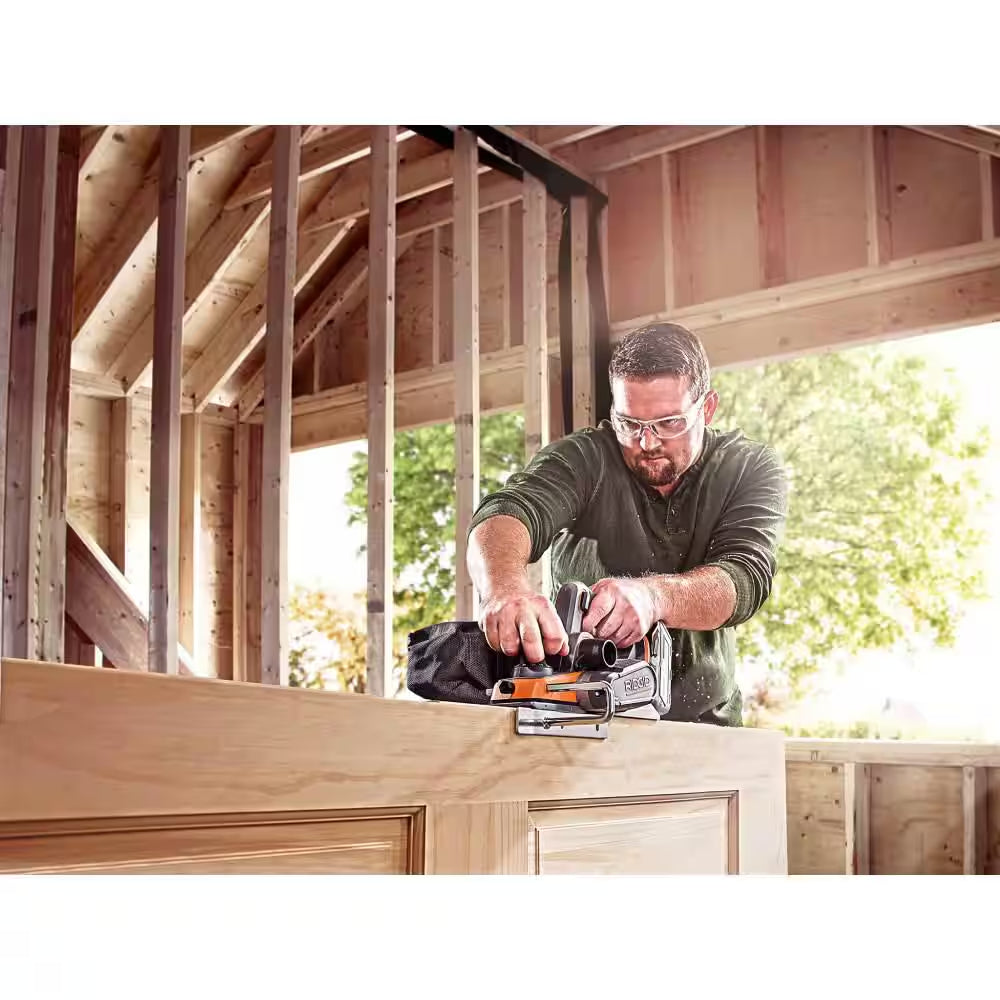 18V Brushless Cordless 3-1/4 In. Planer Kit with Dust Bag, Dust Port, Edge Guide, 2.0 Ah Battery, and Charger