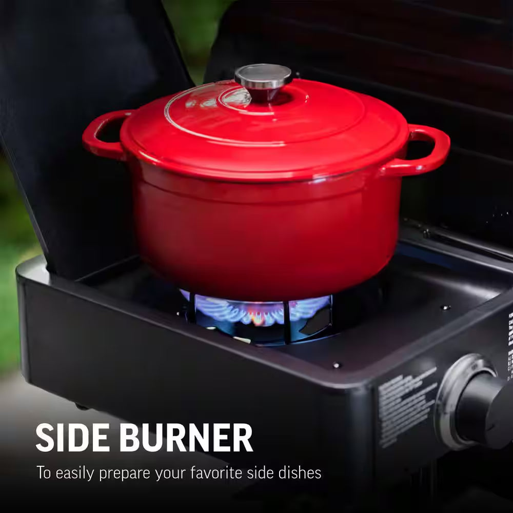 Double Play 1,260 Sq., In. 3-Burner Gas and Charcoal Grill in Black