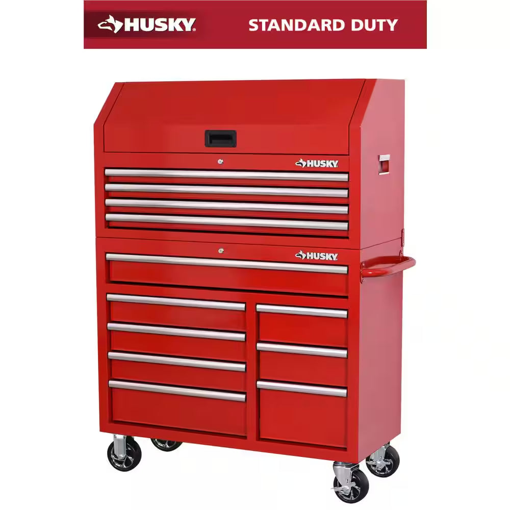 Tool Storage 27 In. W X 18 In. D Standard Duty Red Rolling Tool Chest Combo