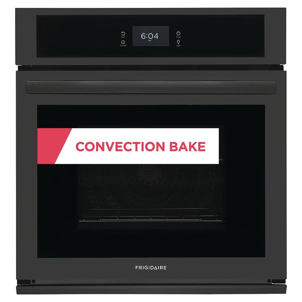 27 in. Single Electric Built-In Wall Oven with Convection in Black
