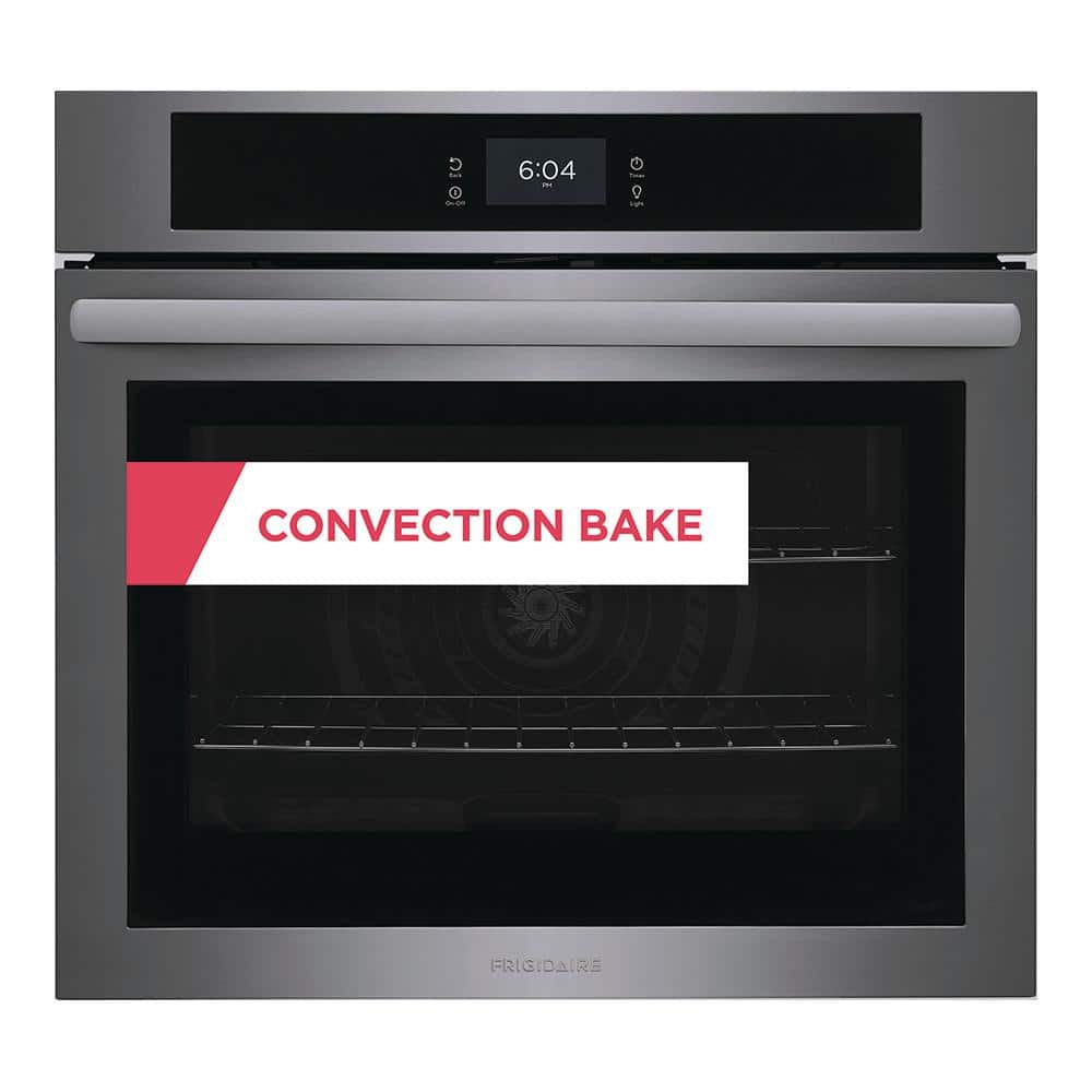 27 in. Single Electric Built-In Wall Oven with Convection in Black
