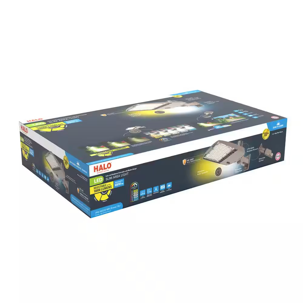 450-Watt Equivalent Integrated LED, Bronze Area Light Large, 18000 Lumens